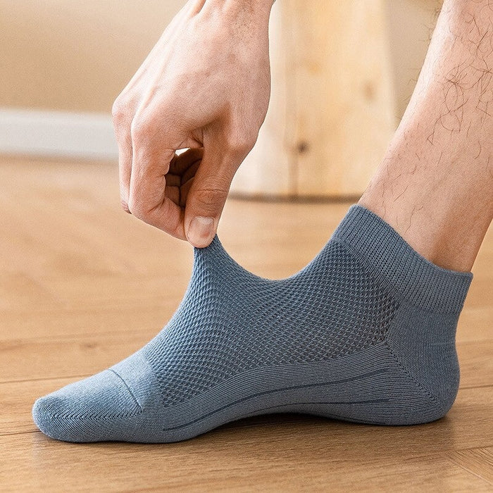 Mesh Breathable Solid Color Cotton Socks