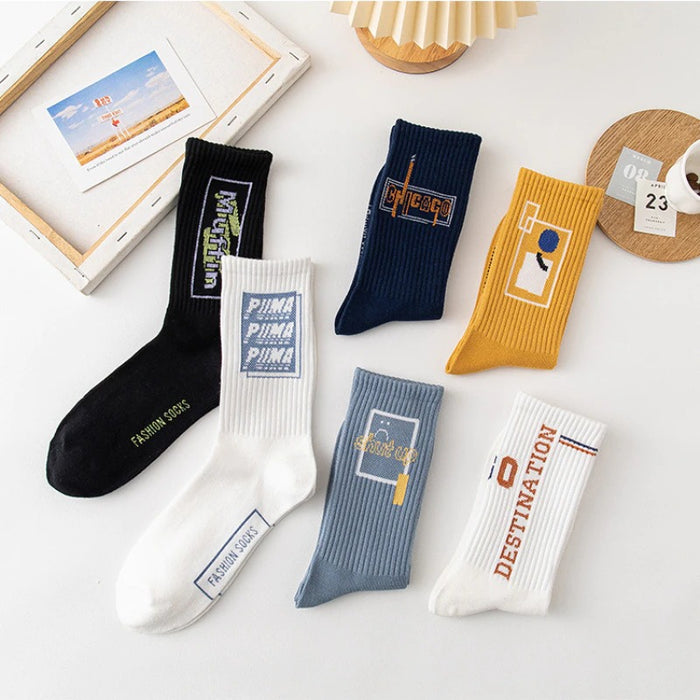 Sweat-Absorbing Trendy Cotton Socks