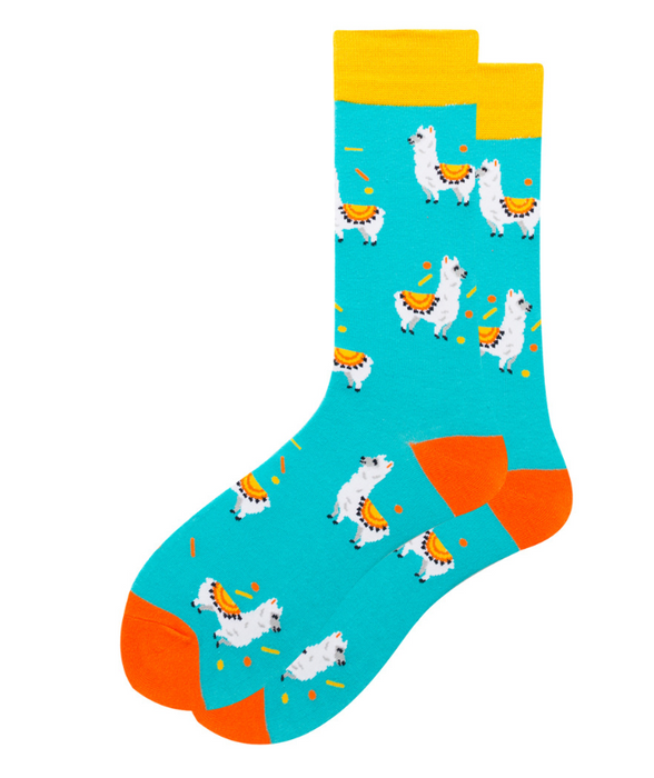 Funny Animal Pattern Cotton Casual Men Socks (1 Pair)