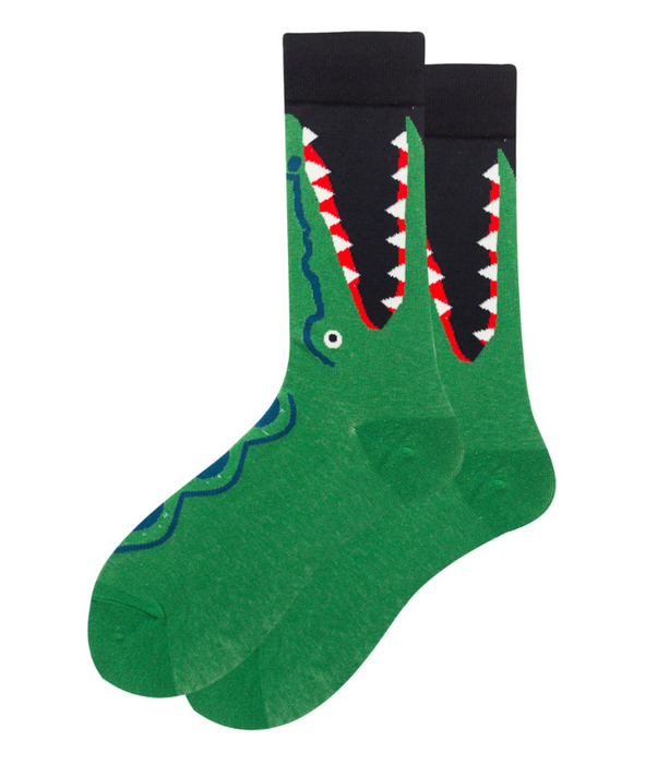 Funny Animal Pattern Cotton Casual Men Socks (1 Pair)