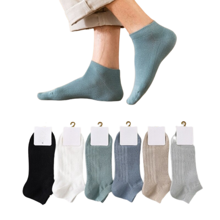 Mesh Breathable Solid Color Cotton Socks